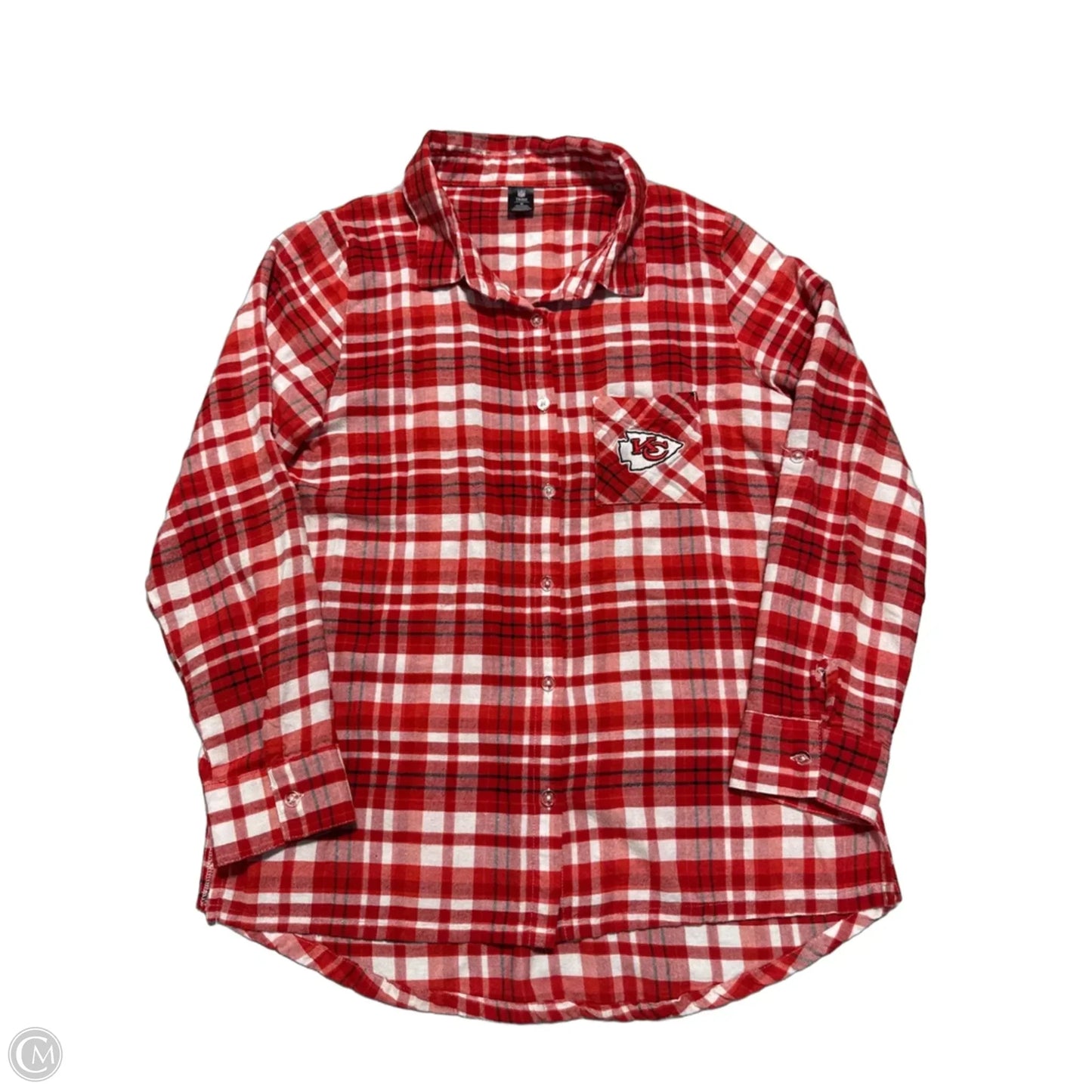 Top Long Sleeve Basic By Nfl In Red, Size: M