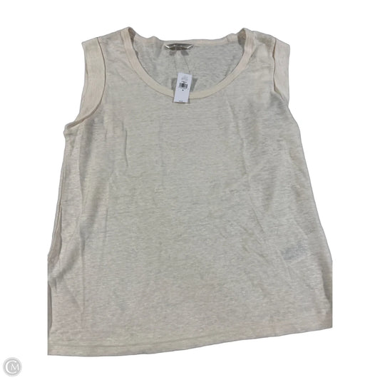 Top Sleeveless By Banana Republic In Cream, Size: M