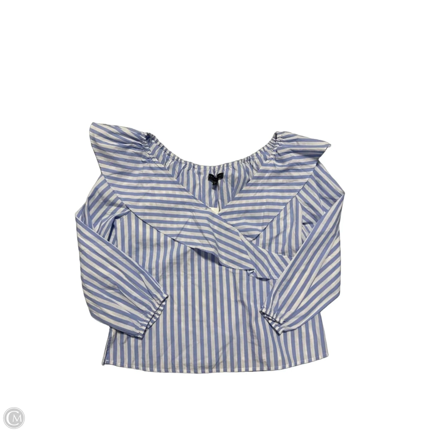 Top Long Sleeve By Sanctuary In Blue & Cream, Size: L