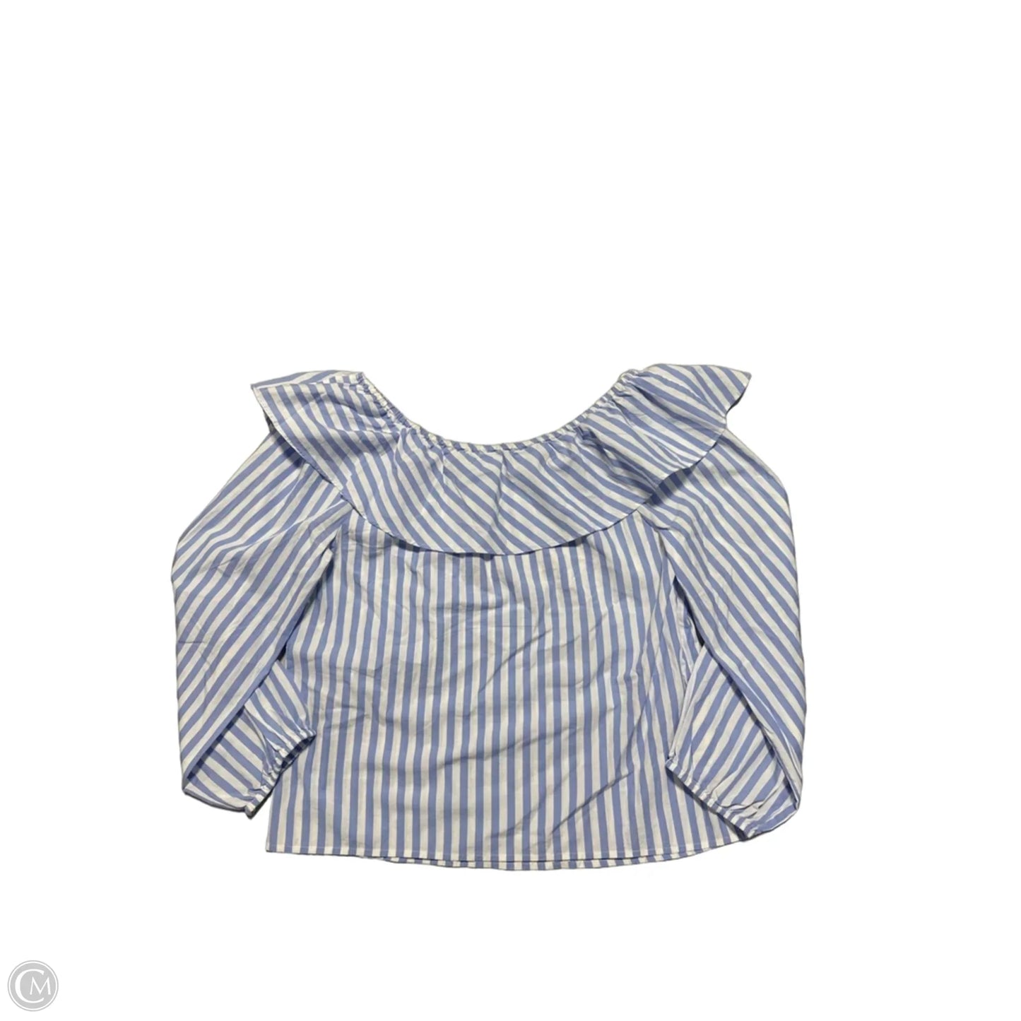 Top Long Sleeve By Sanctuary In Blue & Cream, Size: L