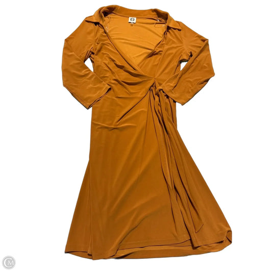 Dress Casual Midi By Anne Klein In Orange, Size: 12