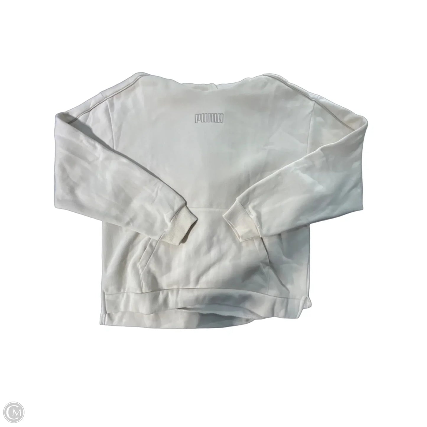 Sweatshirt Hoodie By Puma In Cream, Size: L