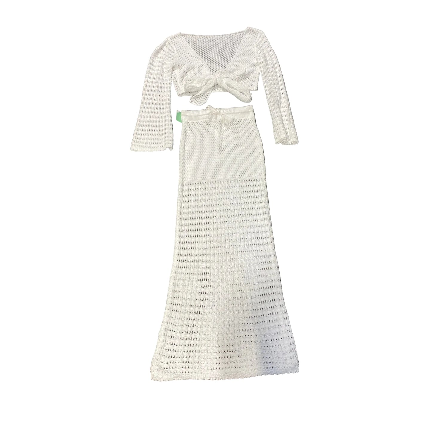 Top 2pc Long Sleeve By Cmc In White, Size: M
