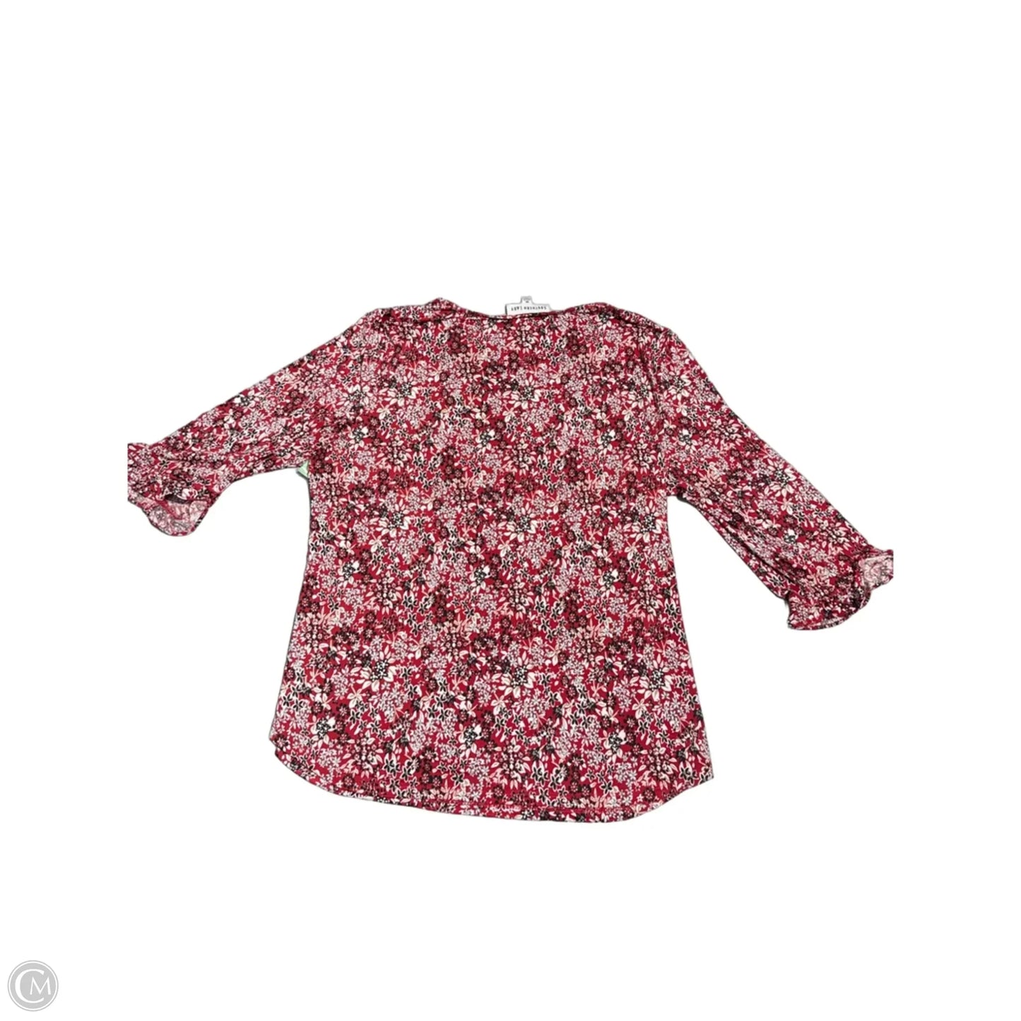 Top 3/4 Sleeve By Cmc In Red, Size: M