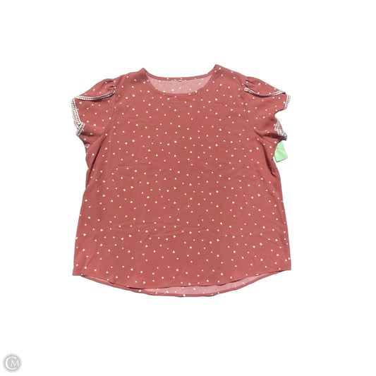 Top Short Sleeve By Cme In Pink, Size: Xxl