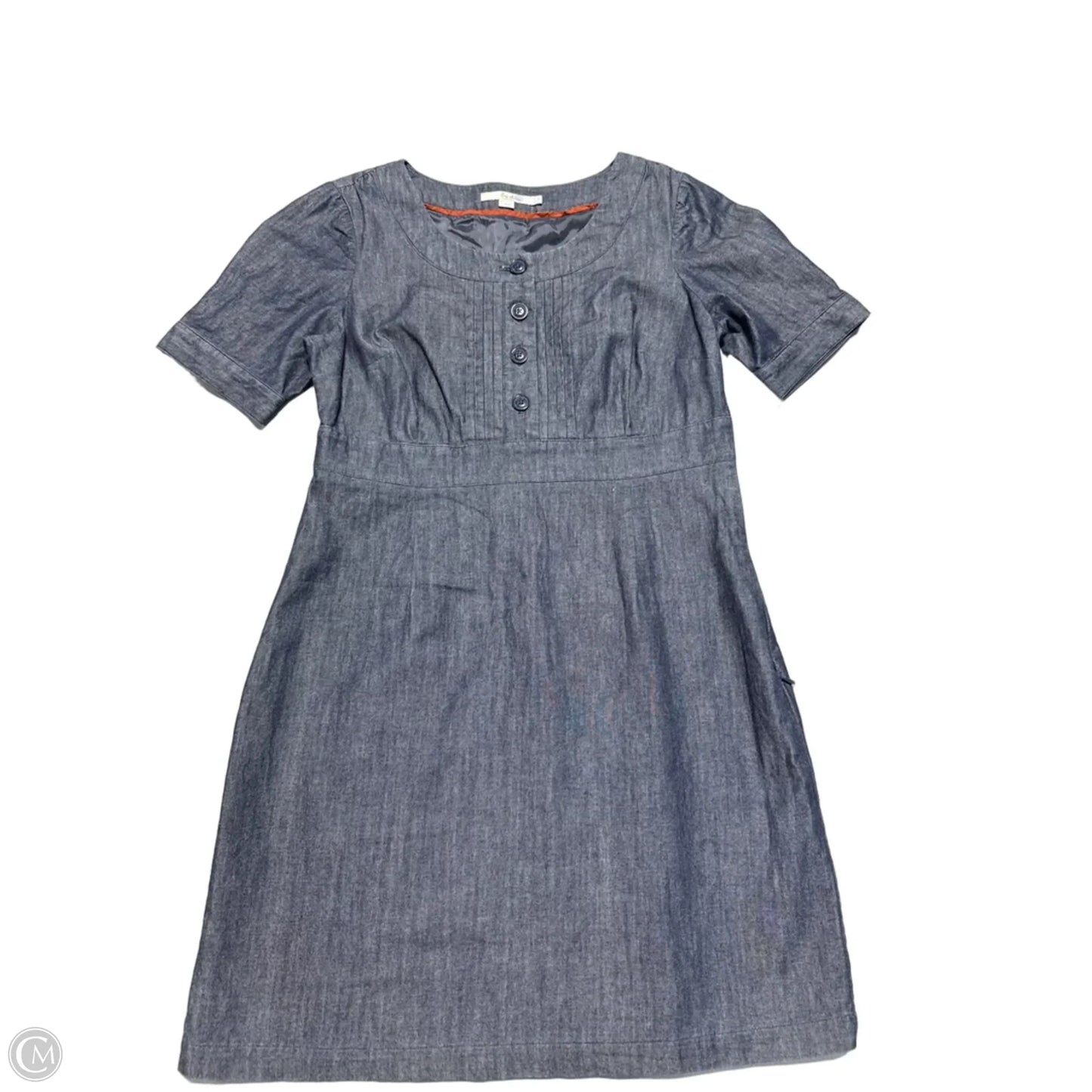 Dress Casual Midi By Boden In Blue Denim, Size: M