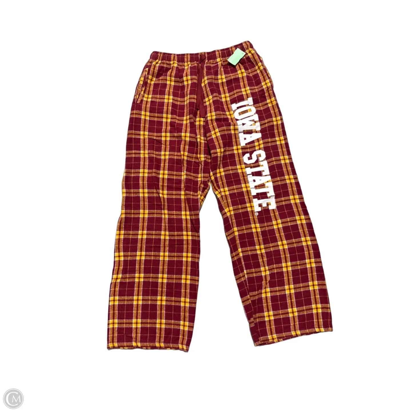 Pajama Pants By Cmf In Red & Yellow, Size: L