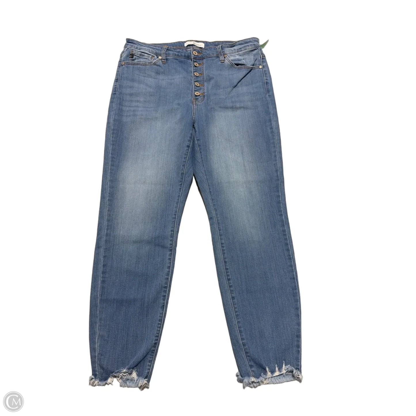 Jeans Skinny By Kancan In Blue Denim, Size: Xl