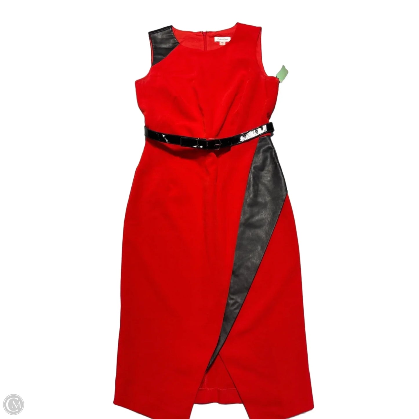 Dress Casual Midi By Calvin Klein In Red, Size: S