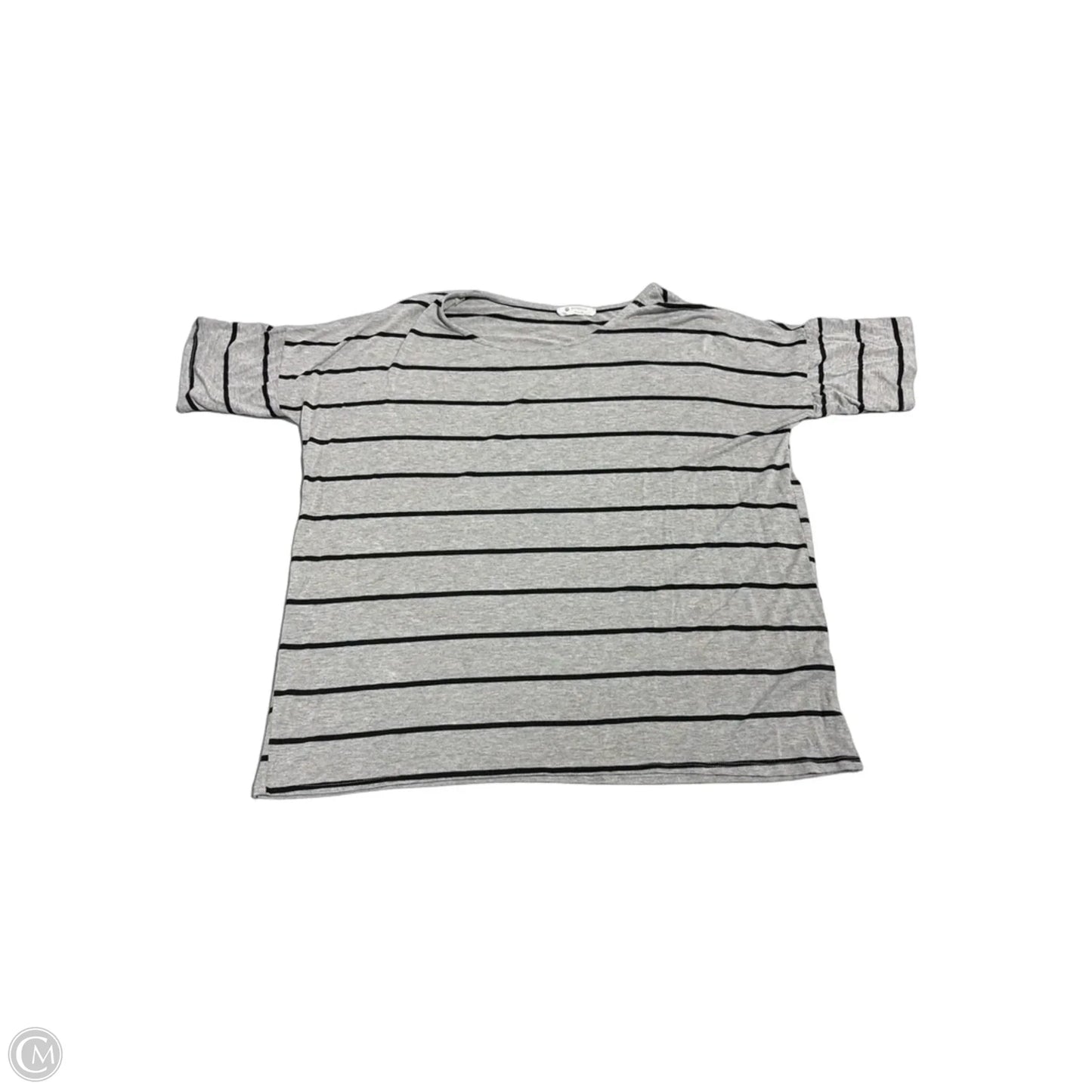 Top 3/4 Sleeve By Bombom In Grey, Size: M