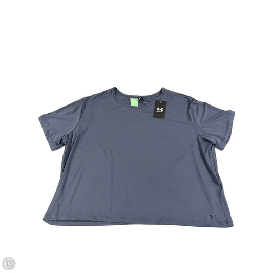 Athletic Top Short Sleeve By Under Armour In Blue, Size: Xl