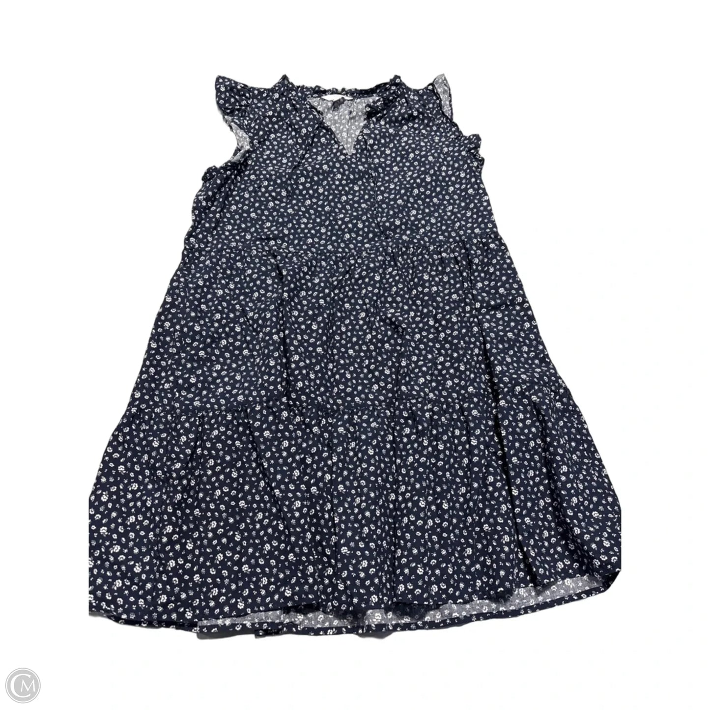 Dress Casual Midi By Time And Tru In Navy, Size: M
