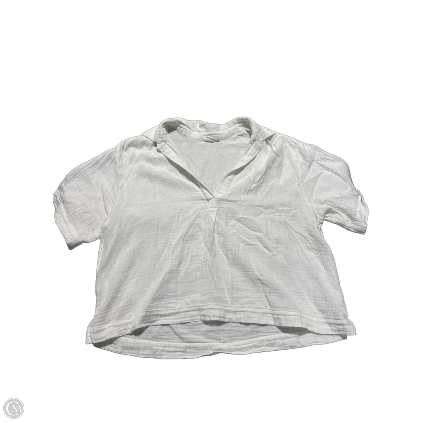 Top Short Sleeve By Gap In White, Size: M