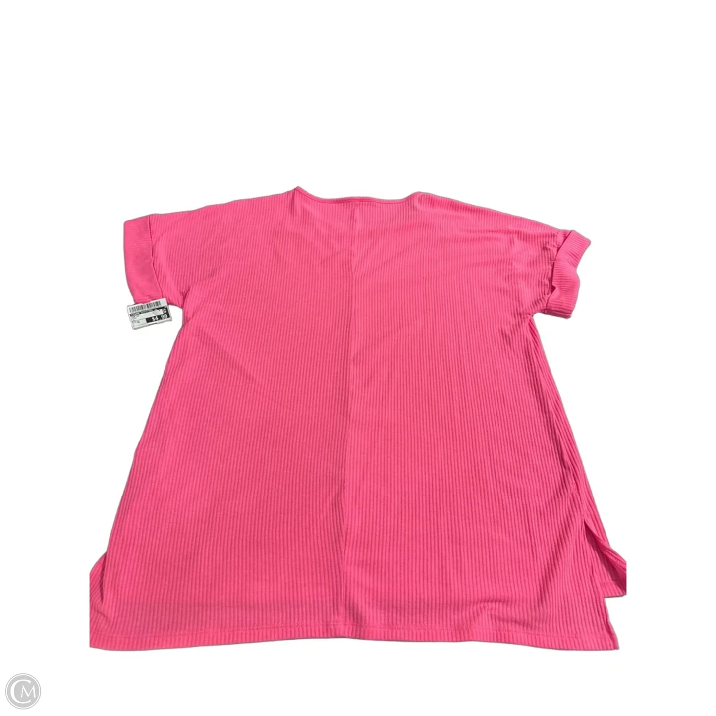 Top Short Sleeve By Zenana Outfitters In Pink, Size: Xl