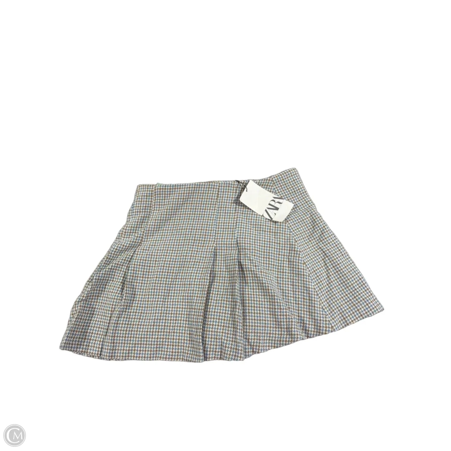 Skirt Mini & Short By Zara In Blue & Brown, Size: S