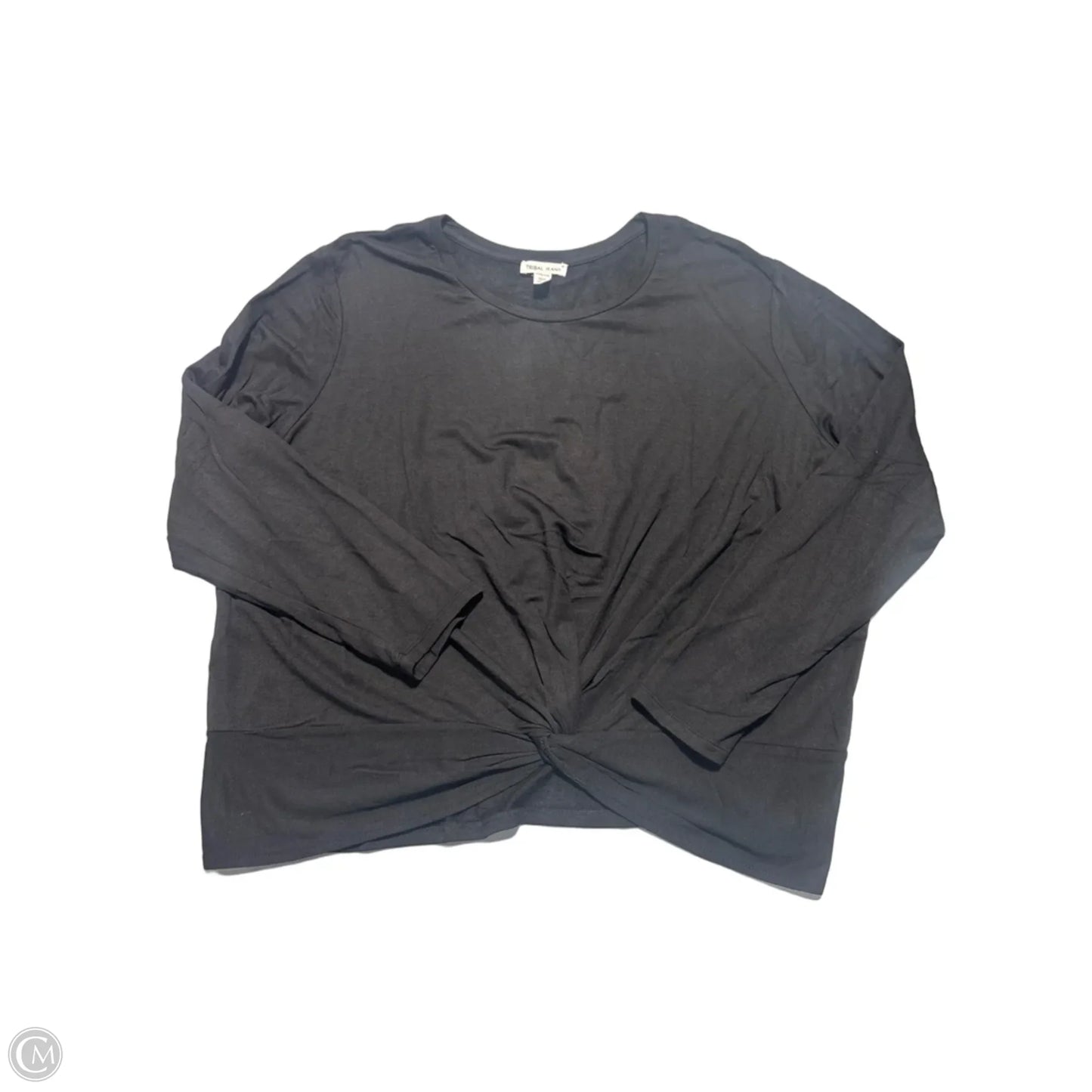 Top Long Sleeve By Tribal In Black, Size: Xxl