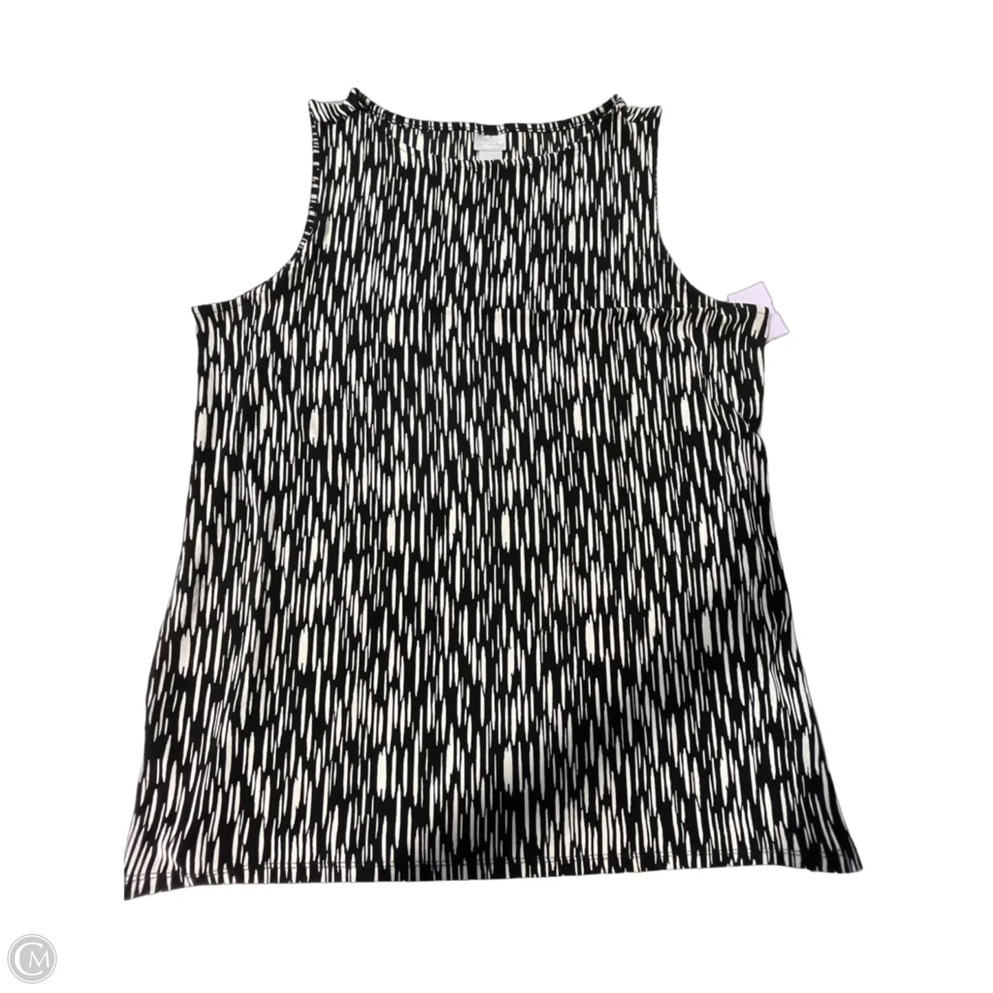 Tank Top By Chicos In Black & White, Size: Xl