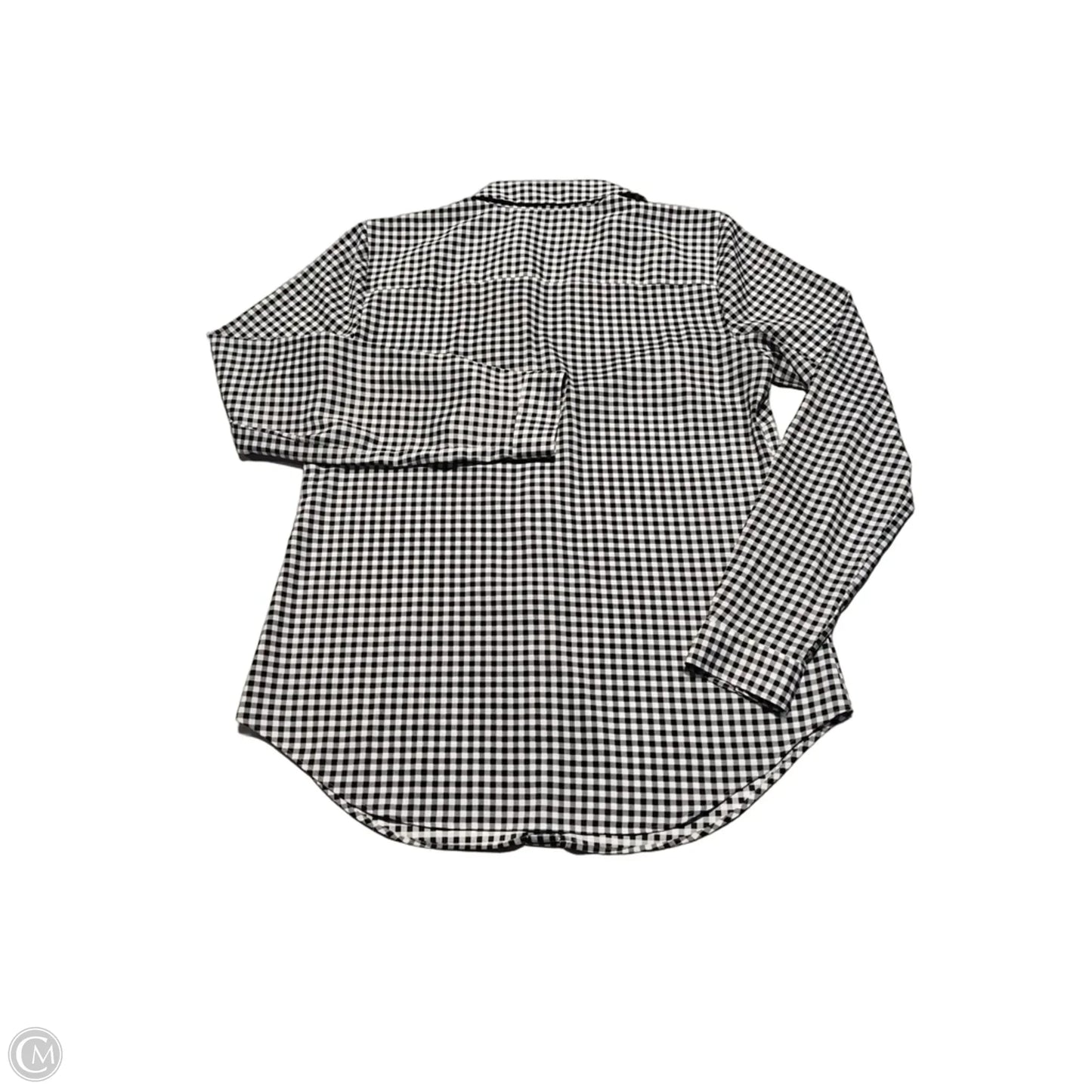 Top Long Sleeve By Ann Taylor In Checkered Pattern, Size: M