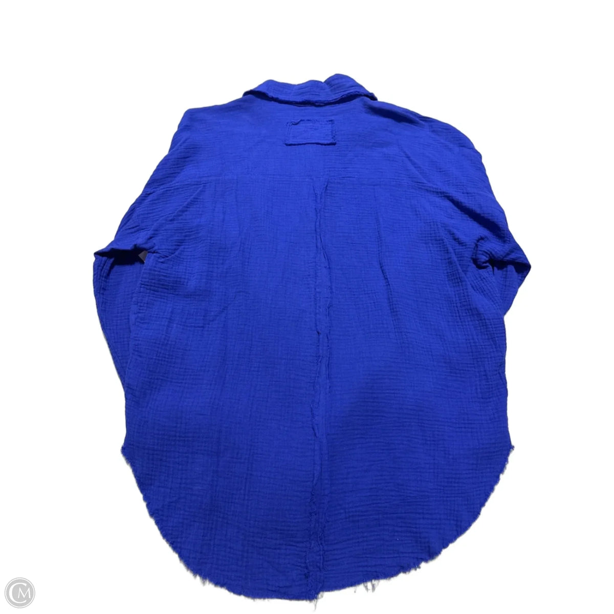 Top Long Sleeve By Zenana In Blue, Size: L