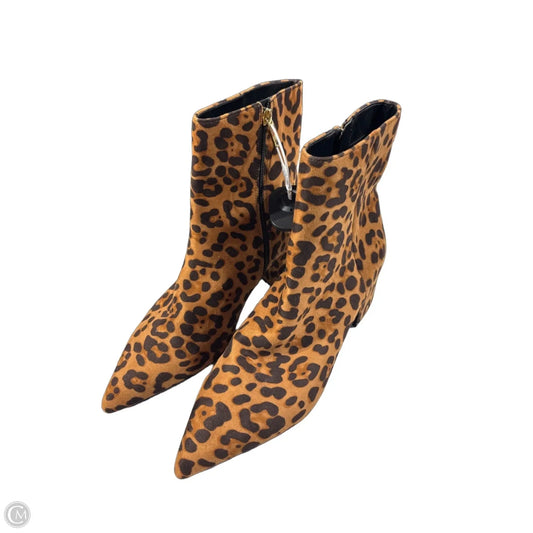Boots Ankle Heels By Marc Fisher In Animal Print, Size: 9