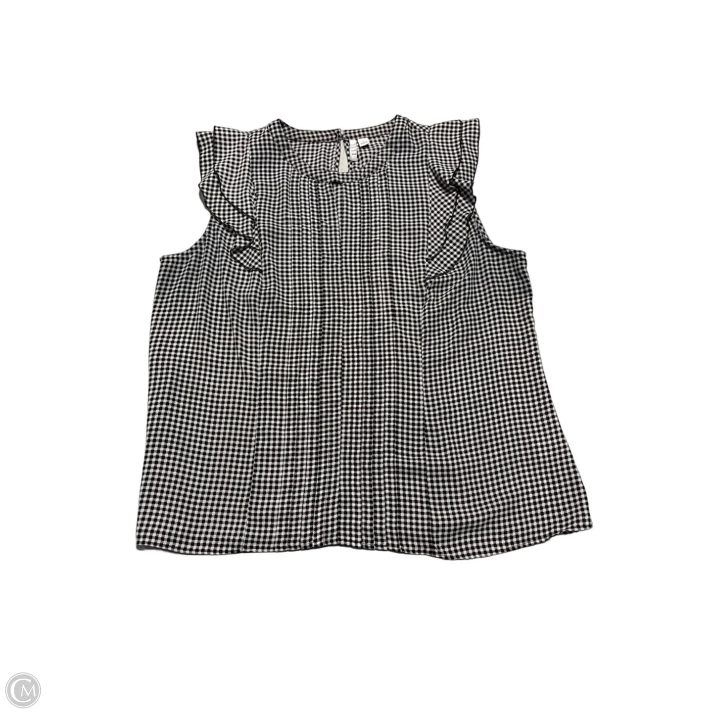 Tank Top By Elle In Checkered Pattern, Size: L
