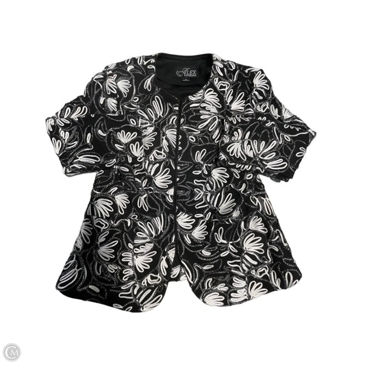Blazer By Alex Evenings In Black & White, Size: M