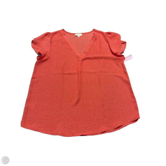 Top Short Sleeve By Loft In Pink, Size: L