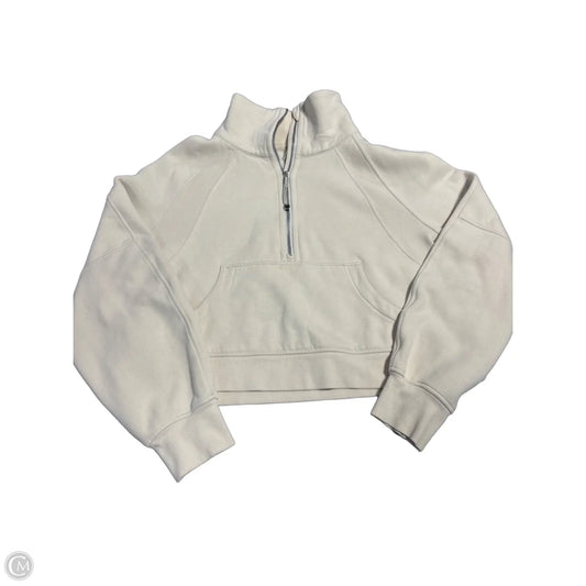 Sweatshirt Hoodie By Lululemon In Beige, Size: M