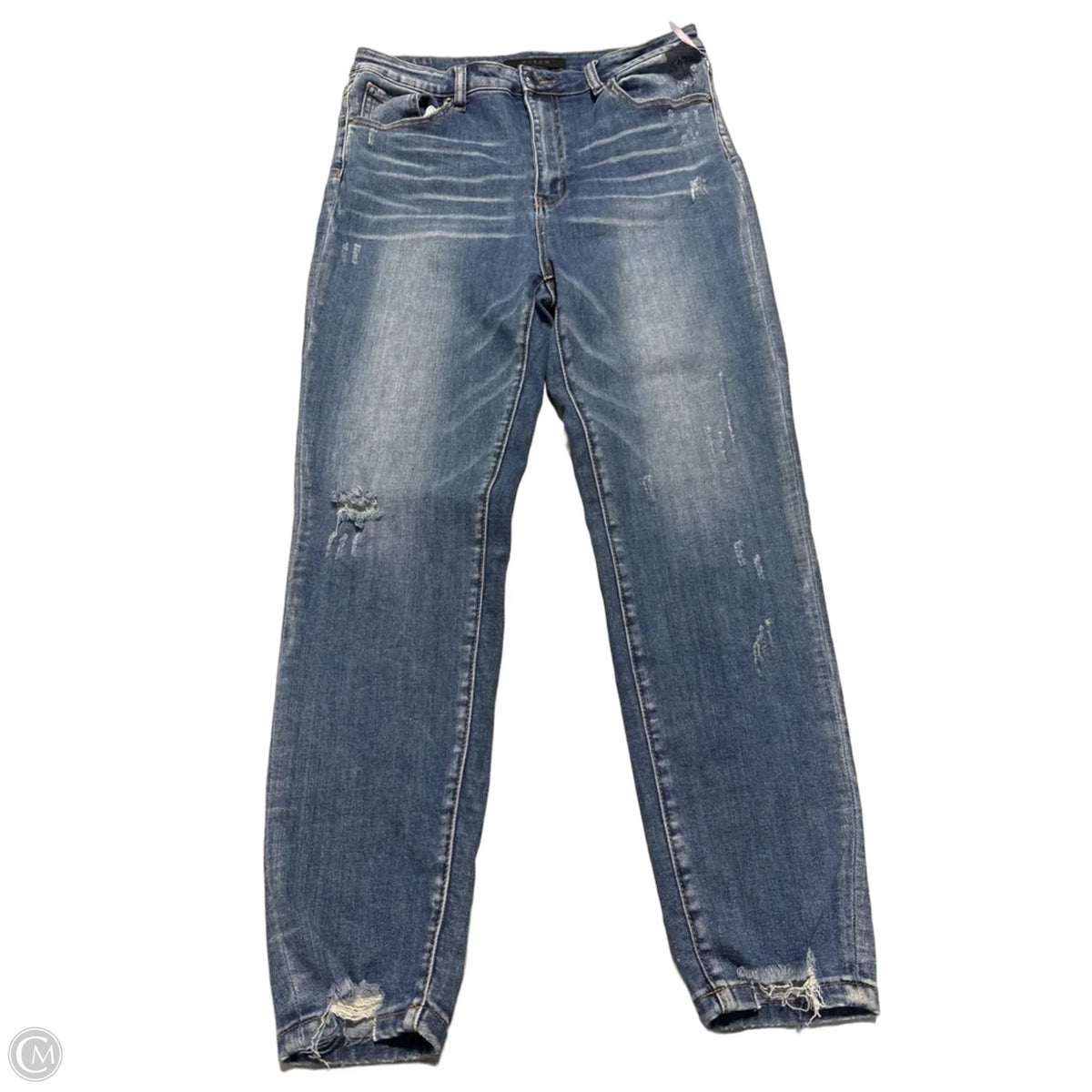 Jeans Straight By Risen In Blue, Size: 14