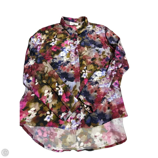 Top Long Sleeve By Bella Dahl In Floral Print, Size: Xl