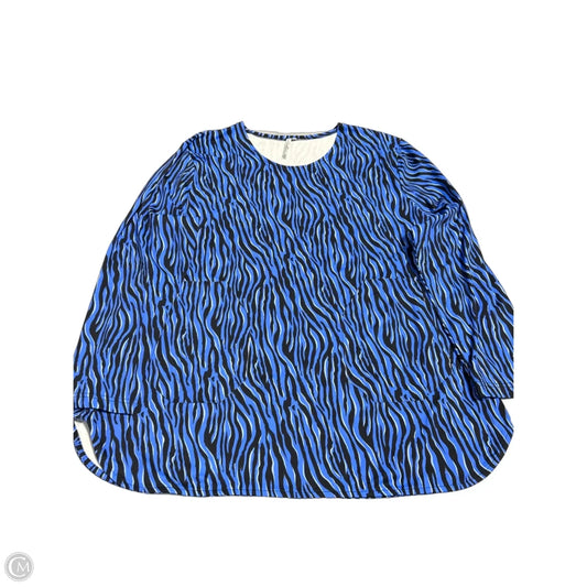 Top Long Sleeve By Lulu B In Blue, Size: 1x