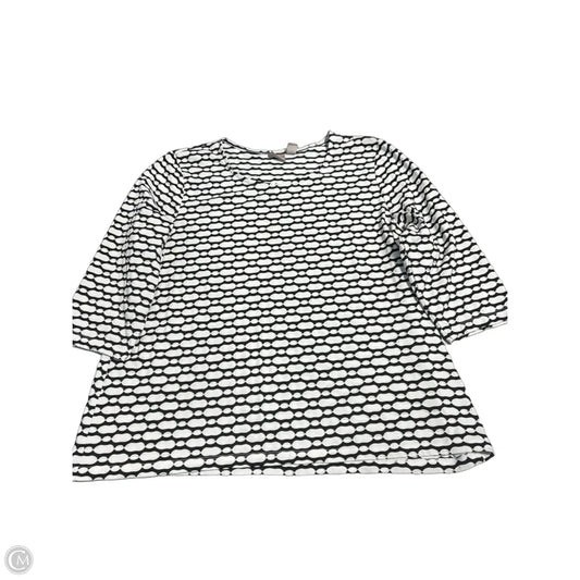 Top Long Sleeve By Chicos In Black & White, Size: 3x