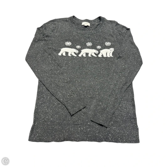 Sweater By Loft In Grey, Size: M