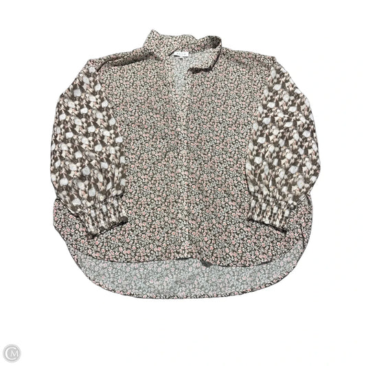 Top Long Sleeve By Acoa In Floral Print, Size: Xl