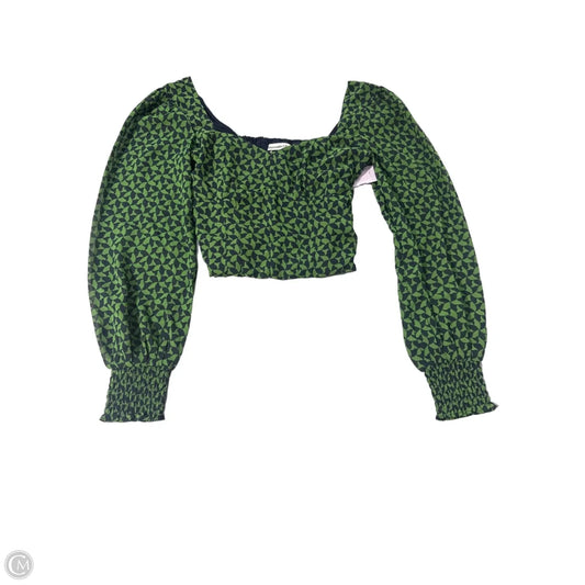 Top Long Sleeve By Abercrombie And Fitch In Green, Size: Xs