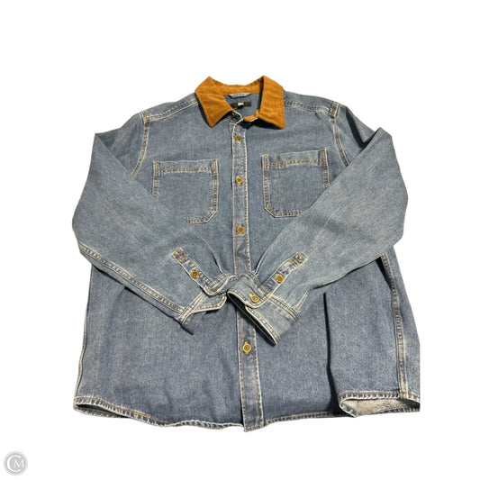 Jacket Designer By Frye In Blue, Size: Xl