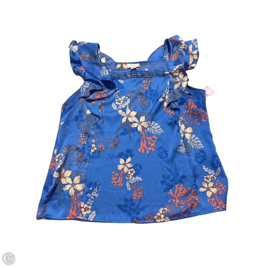 Top Short Sleeve By Liz Claiborne In Blue, Size: M