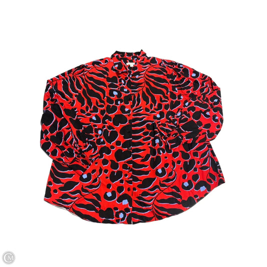 Top Long Sleeve Basic By Chicos In Animal Print, Size: Xl