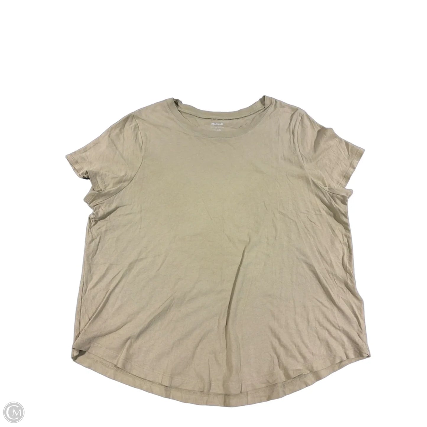 Top Short Sleeve By Madewell In Yellow, Size: Xxl