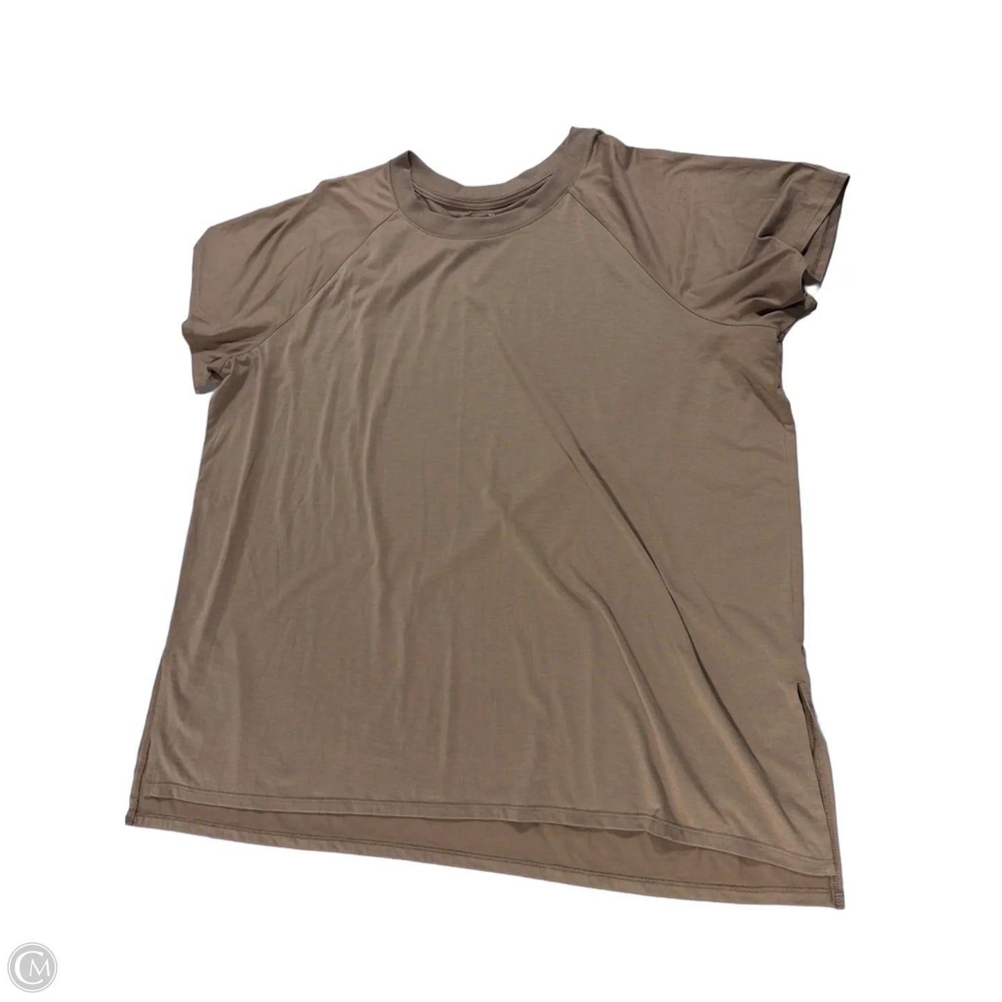 Athletic Top Short Sleeve By Tek Gear In Brown, Size: 2x