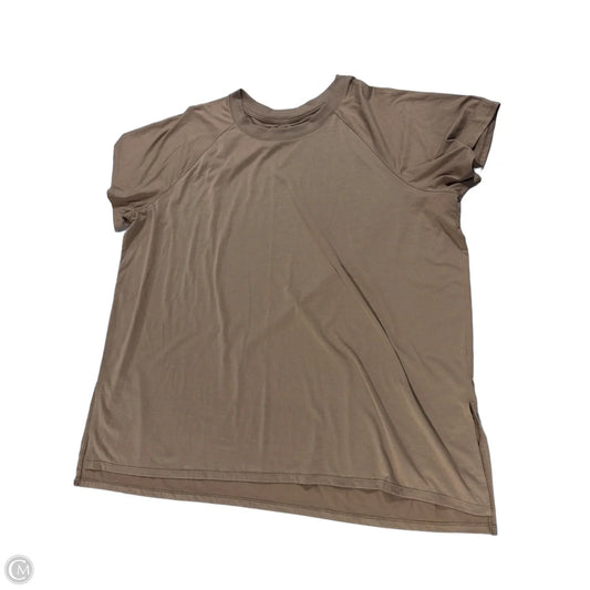 Athletic Top Short Sleeve By Tek Gear In Brown, Size: 2x