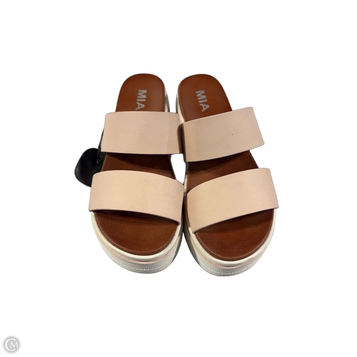 Sandals Heels Platform By Mia In Beige, Size: 6.5
