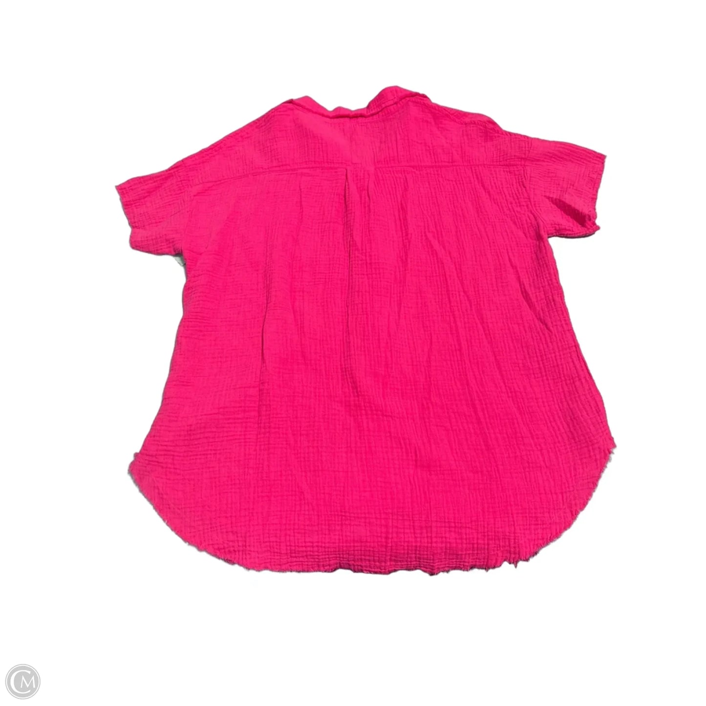 Top Short Sleeve By Zenana In Pink, Size: L