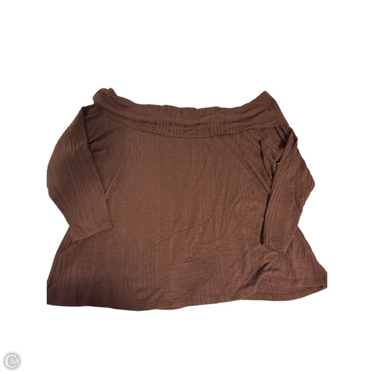 Top Long Sleeve By Lane Bryant In Brown, Size: 3x