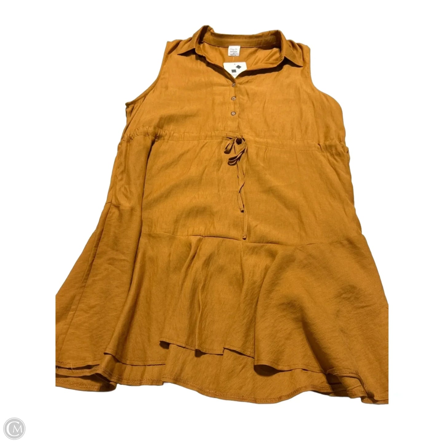 Dress Casual Midi By Cmc In Tan, Size: 2x