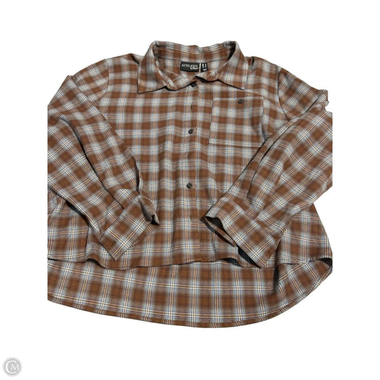 Top Long Sleeve By Cmc In Brown, Size: Xl