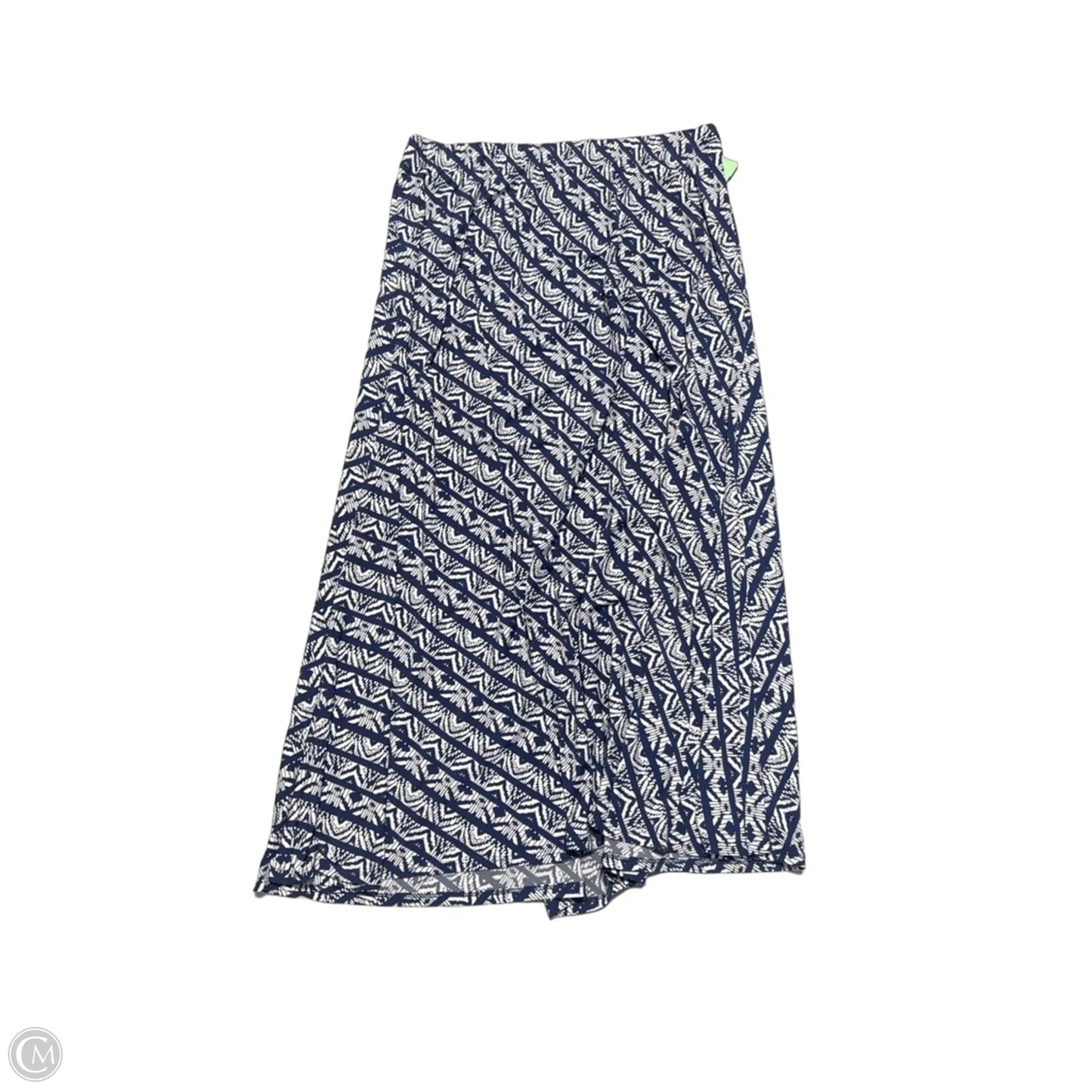 Skirt Maxi By Chicos In Blue & White, Size: L