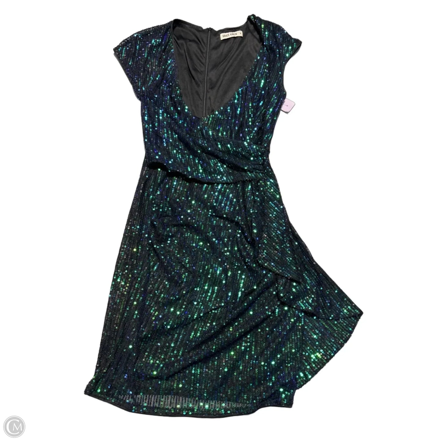 Dress Party Midi By Grace Karin In Blue & Green, Size: M