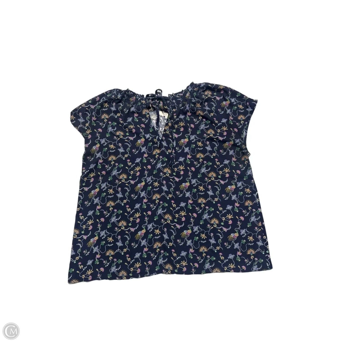 Top Short Sleeve By Loft In Blue, Size: Xl