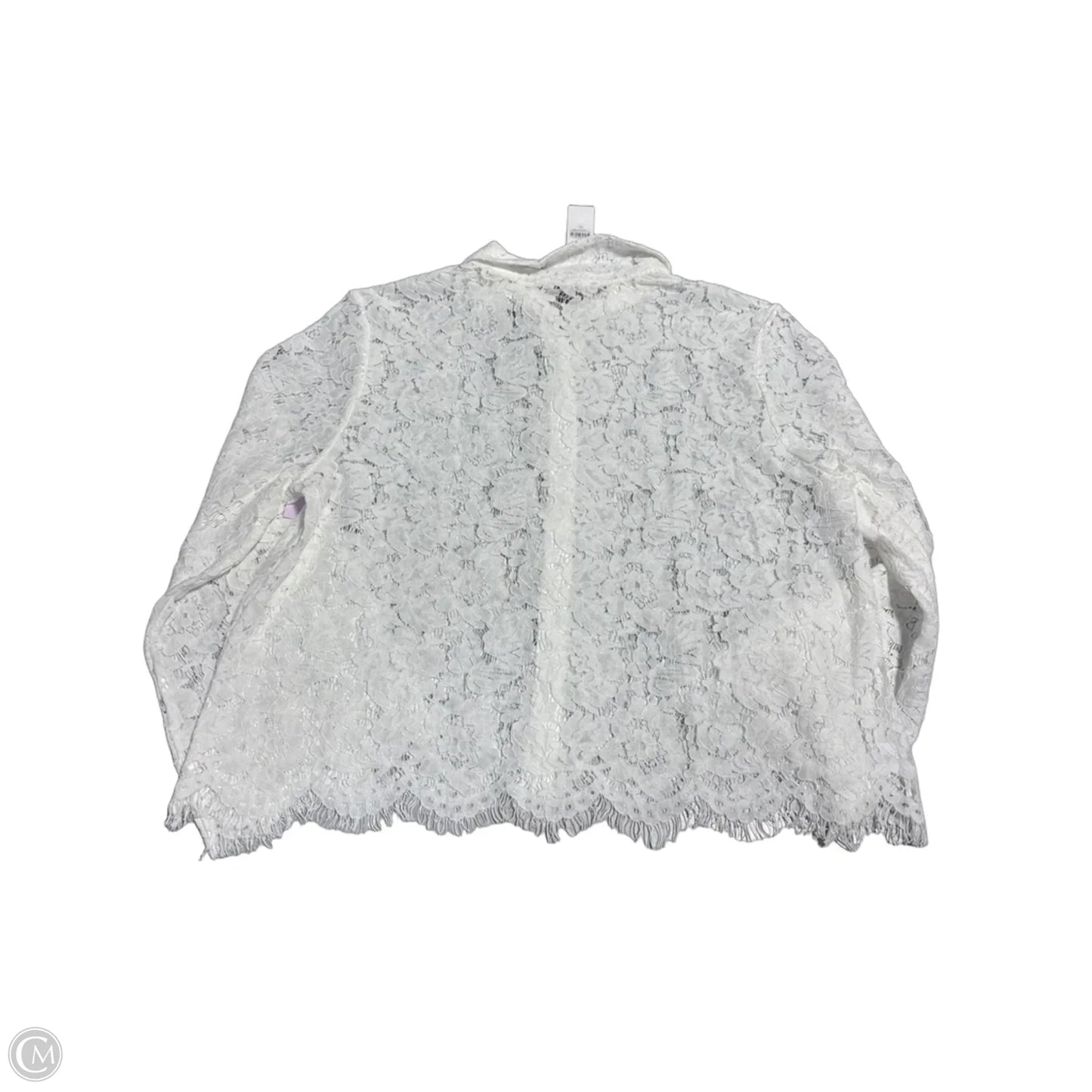 Top Long Sleeve By Loft In White, Size: Xl